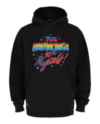 Balenciaga Unisex-Adult Distressed Graphic Hoodie Washed Black