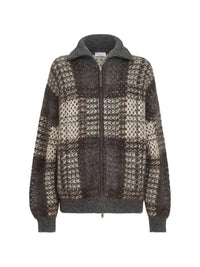 Brunello cucinelli Brunello Cucinelli Women Dazzling Tartan Double  Knit Cardigan