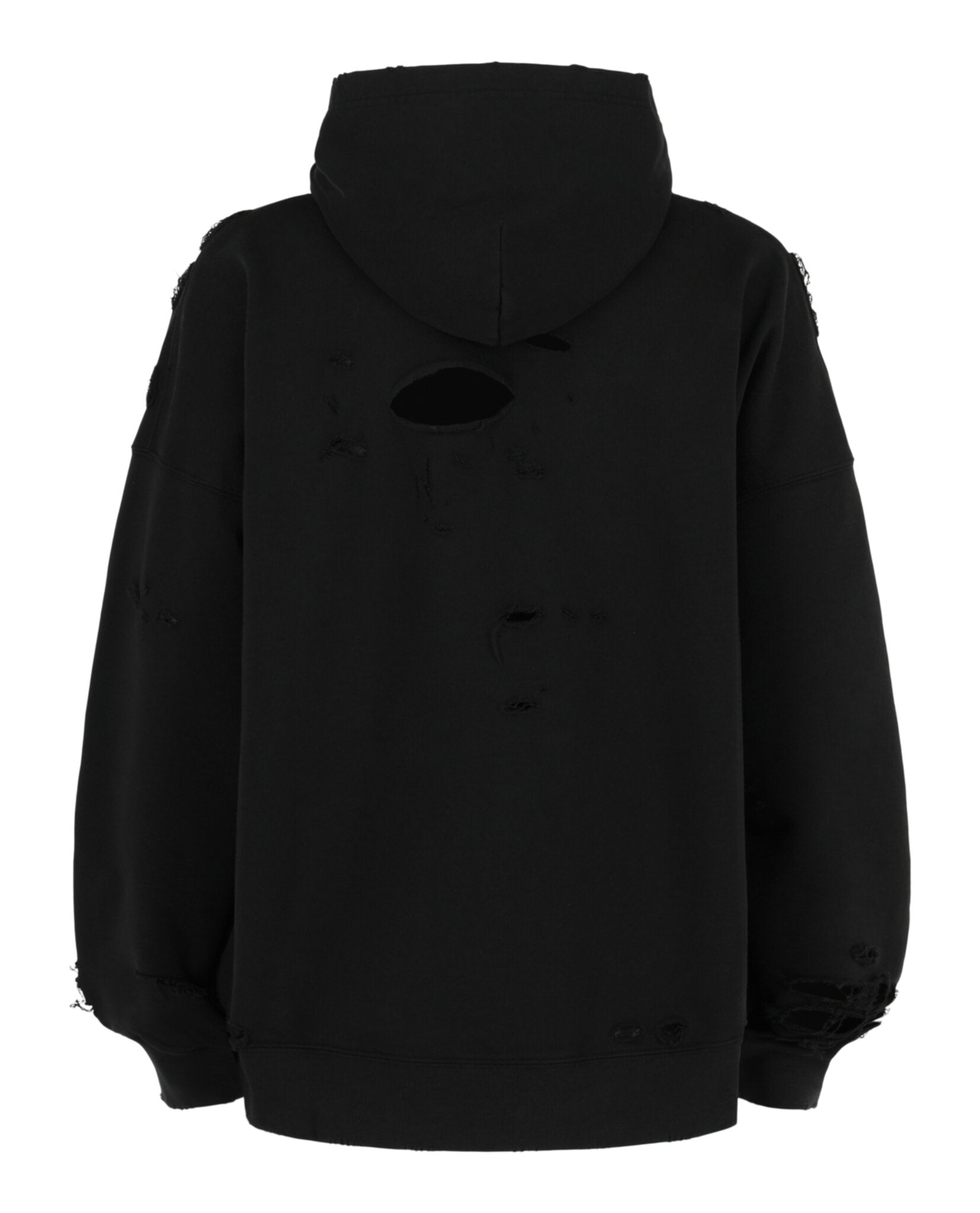 Balenciaga Balenciaga Womens Mirror Distressed Cotton Hoodie