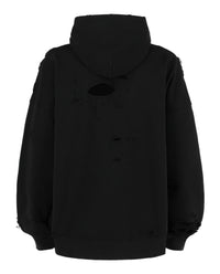 Balenciaga Balenciaga Womens Mirror Distressed Cotton Hoodie