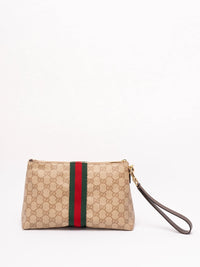 Gucci Gucci Men `Gg Coated Web` Pouch