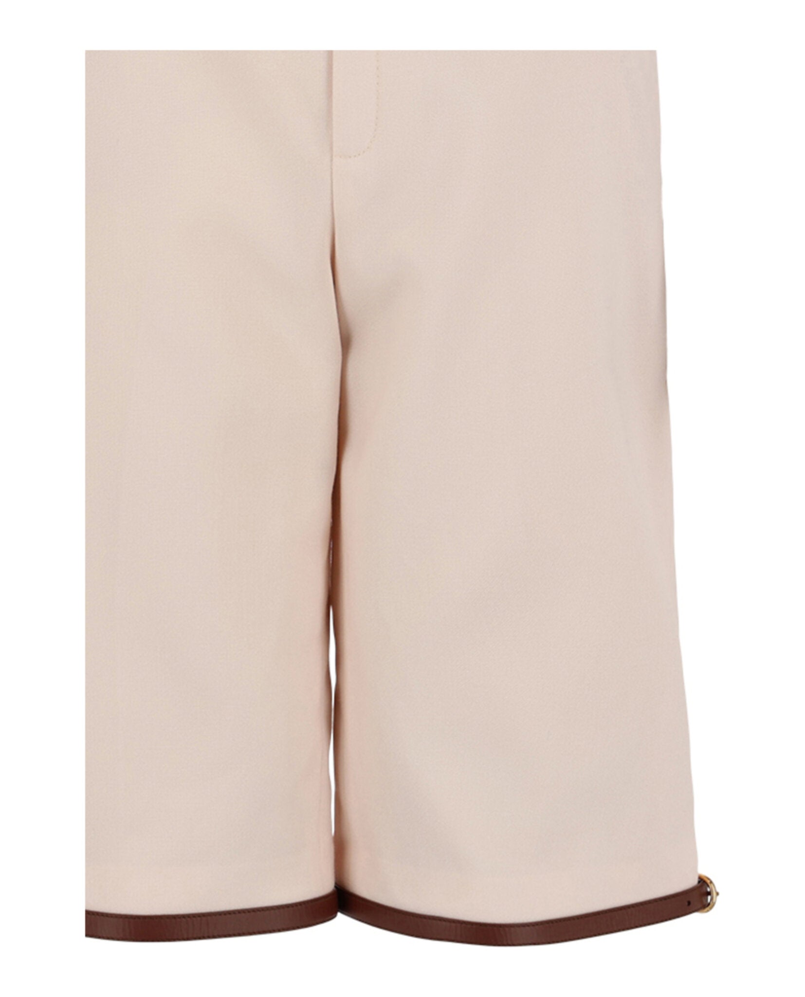 Gucci Womens Leather Trimmed Knee-Length Shorts