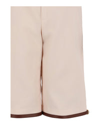Gucci Womens Leather Trimmed Knee-Length Shorts