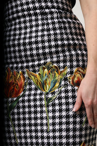 Dolce & Gabbana Multicolor Floral Print High Waist Pencil Cut Women's Skirt