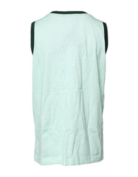 Dolce & Gabbana Light Green Graphic Print Sleeveless Tank Women's T-shirt