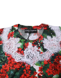 Dolce & Gabbana Multicolor Floral Lace Sleeveless Tank Women's Top