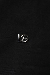 Dolce & Gabbana Black Cotton Crew Neck Sweatshirt Women's Sweater