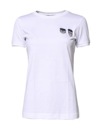 Dolce & Gabbana Dolce & Gabbana White #DGFamily Cotton Crew Neck Women's T-shirt