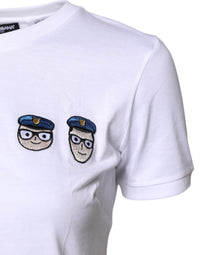 Dolce & Gabbana Dolce & Gabbana White #DGFamily Cotton Crew Neck Women's T-shirt