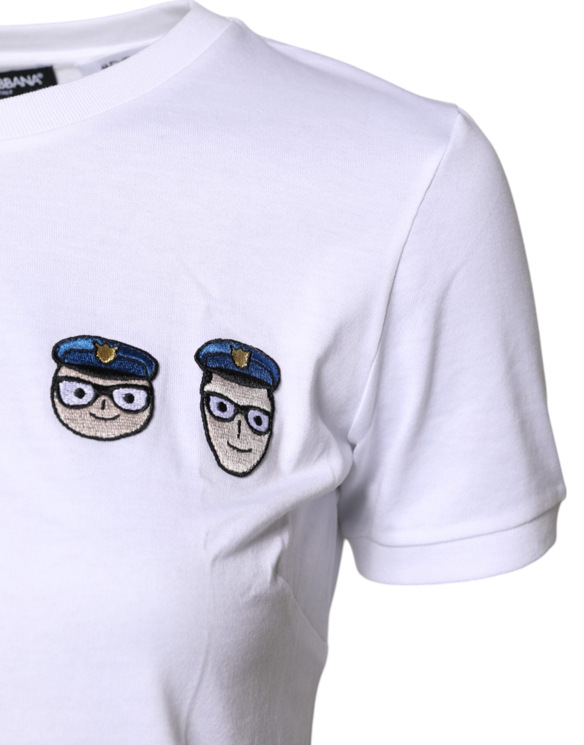Dolce & Gabbana Dolce & Gabbana White #DGFamily Cotton Crew Neck Women's T-shirt