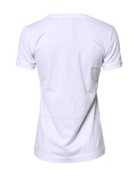 Dolce & Gabbana Dolce & Gabbana White #DGFamily Cotton Crew Neck Women's T-shirt