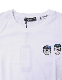 Dolce & Gabbana Dolce & Gabbana White #DGFamily Cotton Crew Neck Women's T-shirt