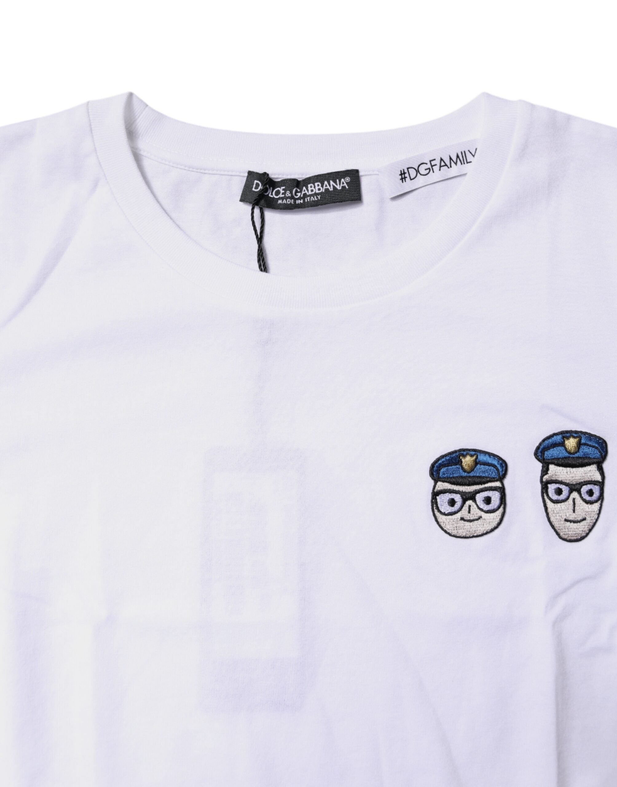 Dolce & Gabbana Dolce & Gabbana White #DGFamily Cotton Crew Neck Women's T-shirt