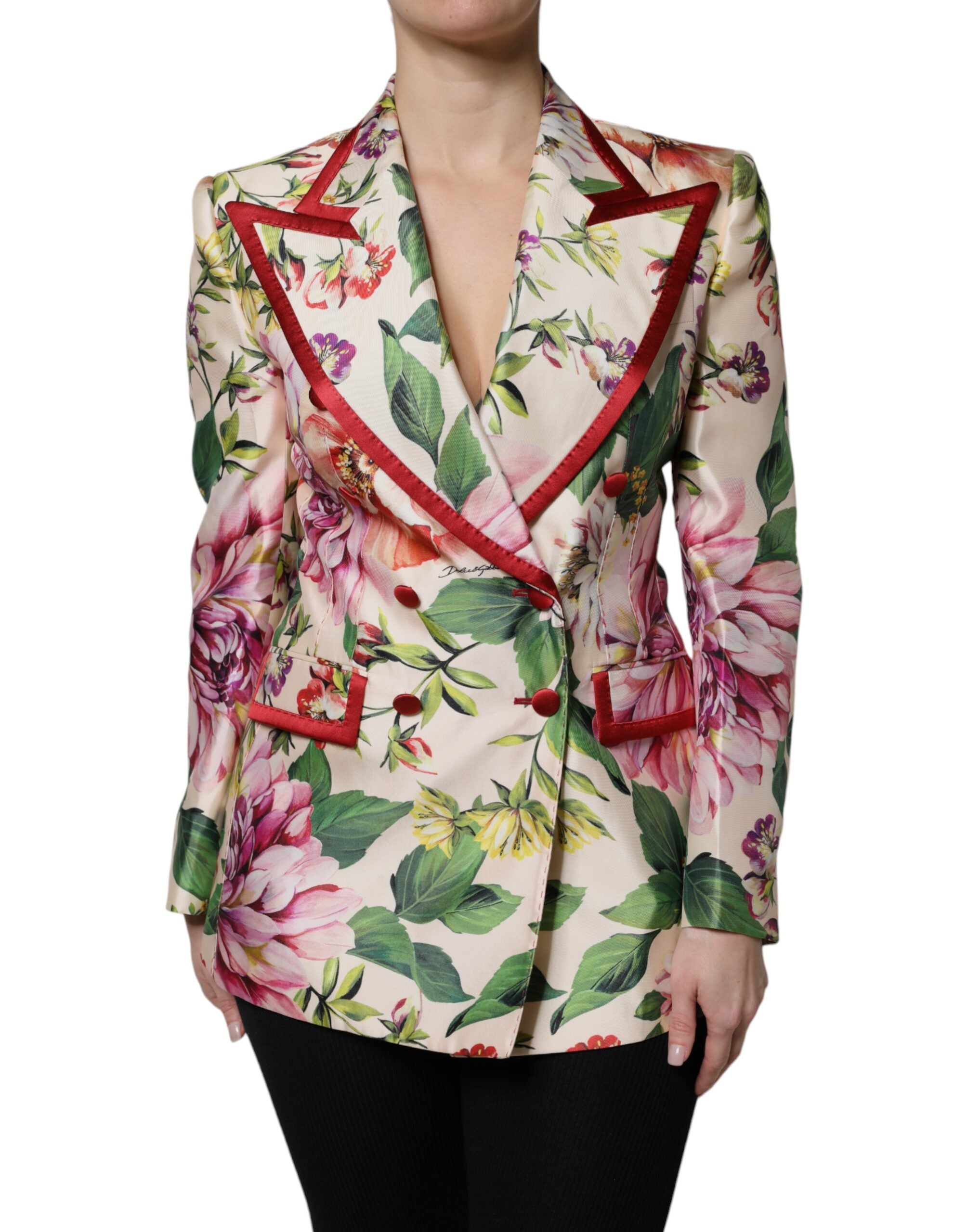 Dolce & Gabbana Dolce & Gabbana Multicolor Floral Double Breasted Women's Jacket