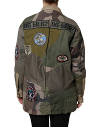 Dolce & Gabbana Dolce & Gabbana Military Green Cotton Button Down Women's Jacket