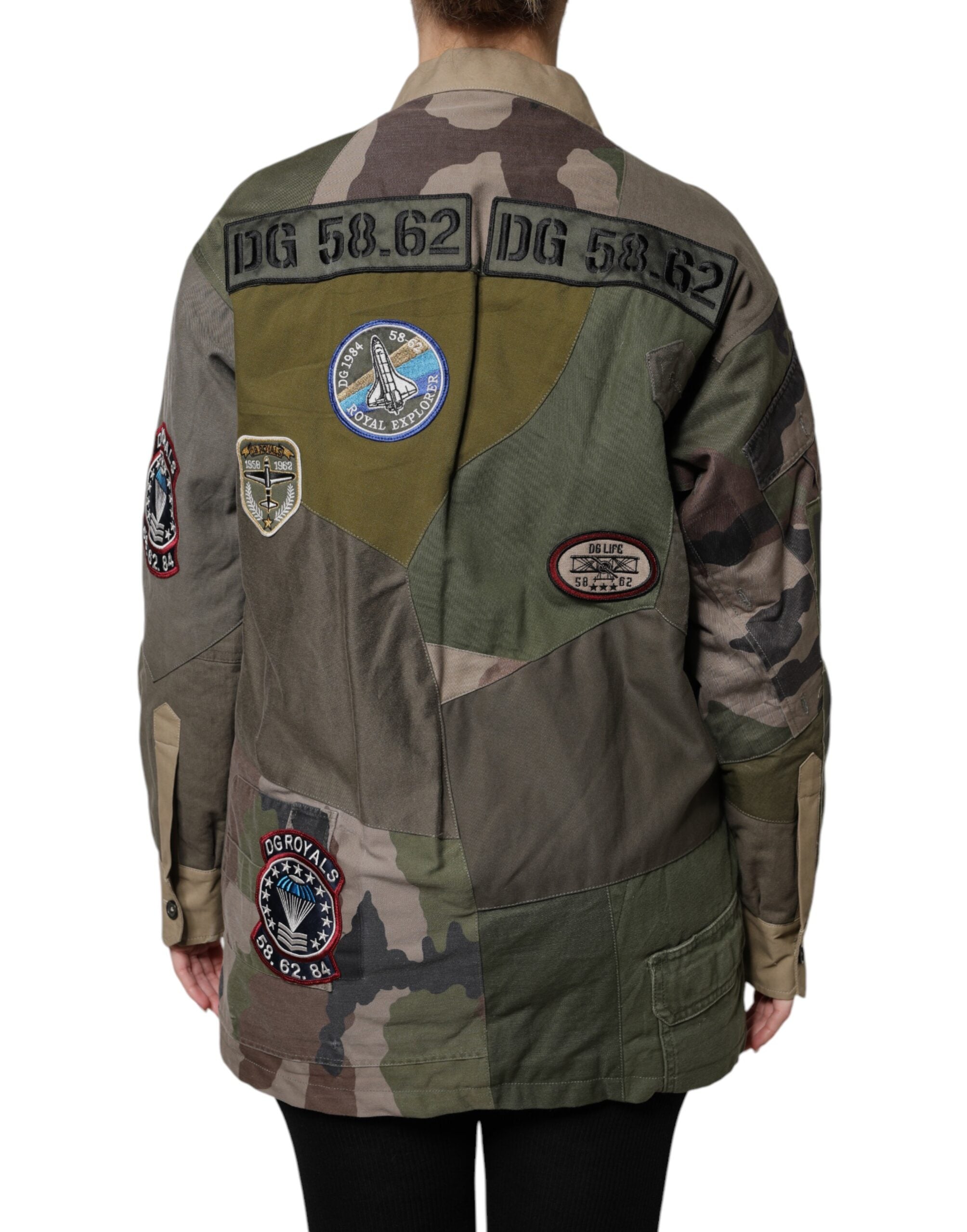 Dolce & Gabbana Dolce & Gabbana Military Green Cotton Button Down Women's Jacket