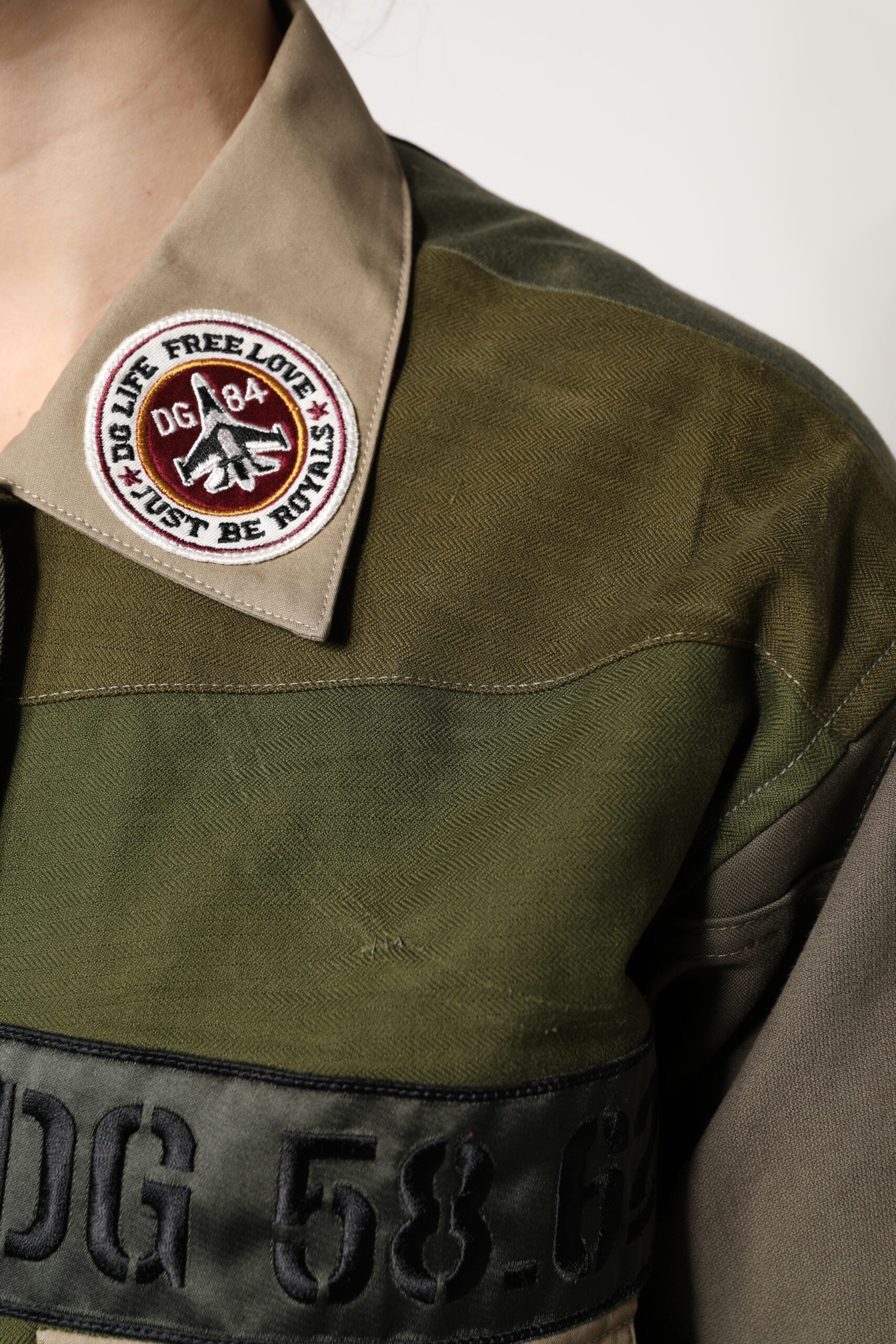 Dolce & Gabbana Dolce & Gabbana Military Green Cotton Button Down Women's Jacket