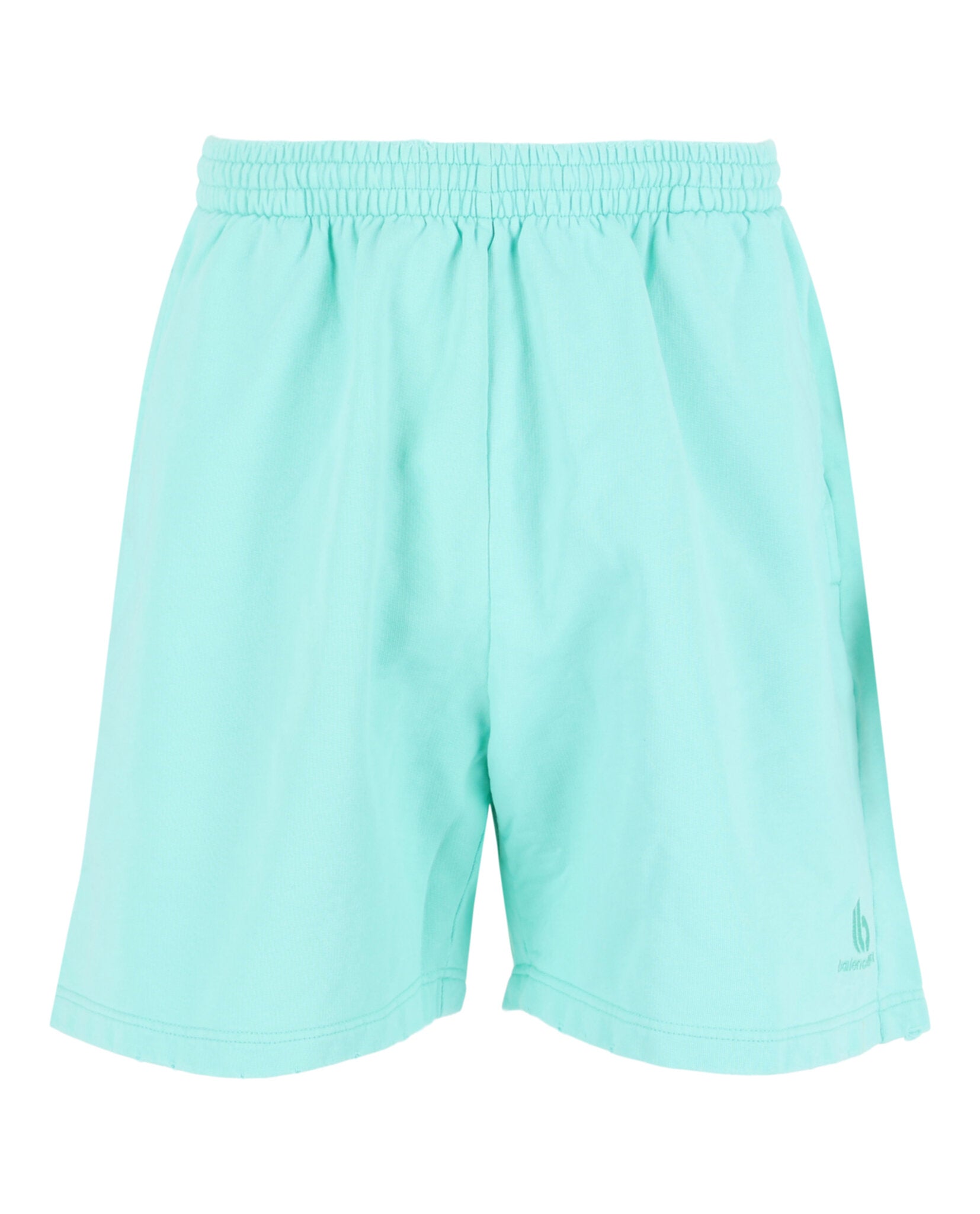 Balenciaga Mens Logo-Detail Embroidered Sweat Shorts