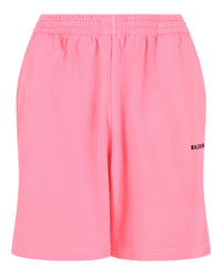 Balenciaga Womens Logo Print Sweat Shorts