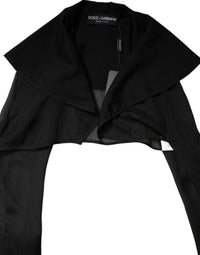 Dolce & Gabbana Black Silk Sheer Long Sleeves Blouse Women's Top