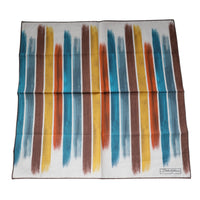 Dolce & Gabbana Multicolor Stripes Cotton Square Foulard Men's Scarf