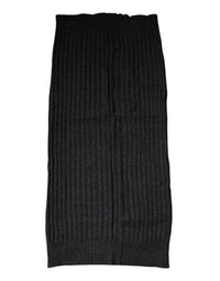 Dolce & Gabbana Black Cashmere Knitted Neck Warmer Foulard Men's Scarf