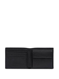 PRADA Portafoglio Bi-Fold Con Portamonete In Pelle Saffiano Women