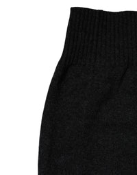 Dolce & Gabbana Black Cashmere Knitted Neck Warmer Foulard Men's Scarf
