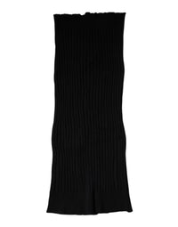 Dolce & Gabbana Black Cashmere Knitted Neck Warmer Foulard Men's Scarf