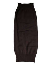 Dolce & Gabbana Brown Cashmere Knitted Neck Warmer Foulard Men's Scarf
