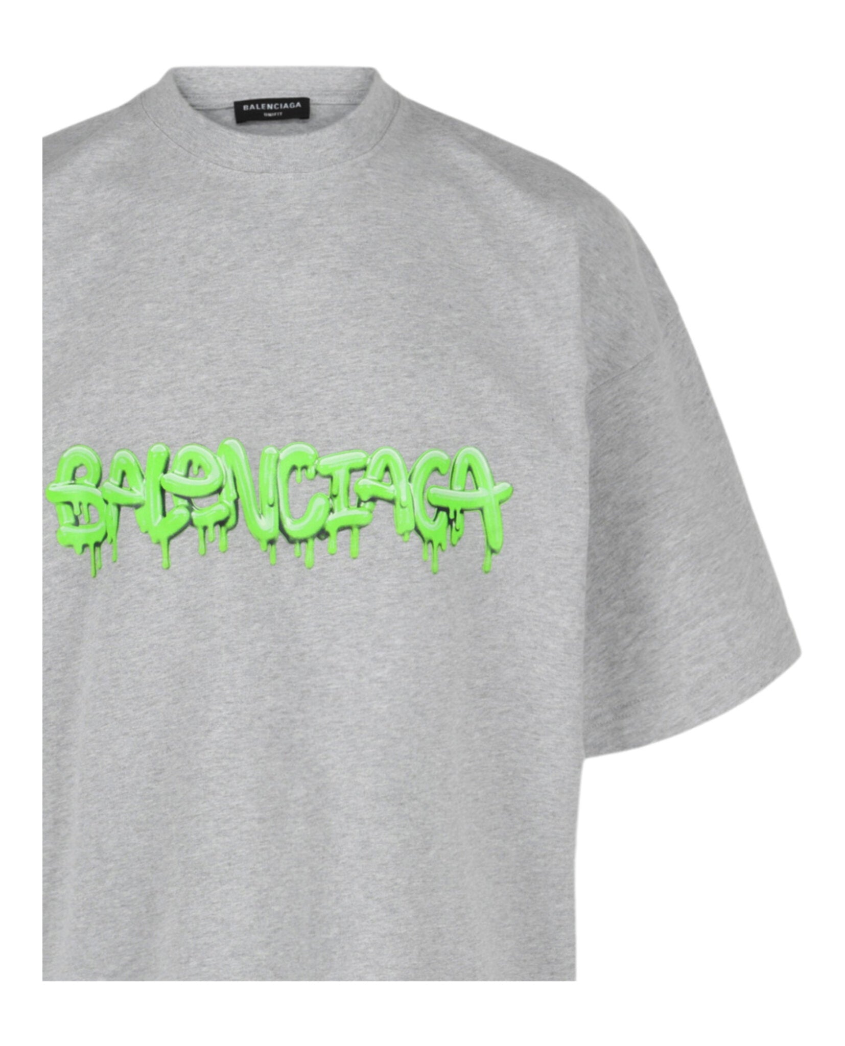 Balenciaga Unisex-Adult Slime Logo Oversized T-Shirt