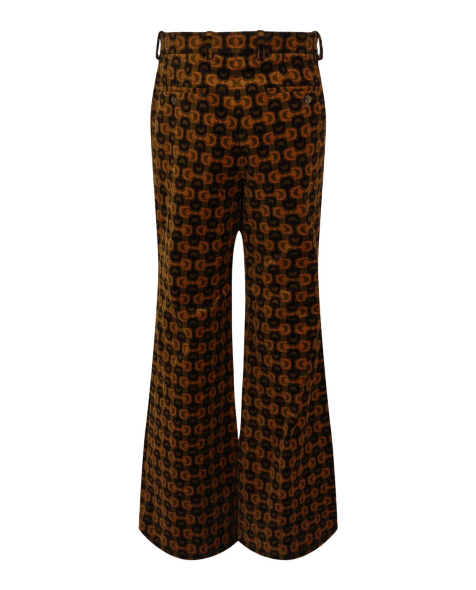 Gucci Mens Horsebit Print Flared Leg Pants