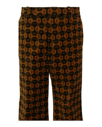 Gucci Mens Horsebit Print Flared Leg Pants