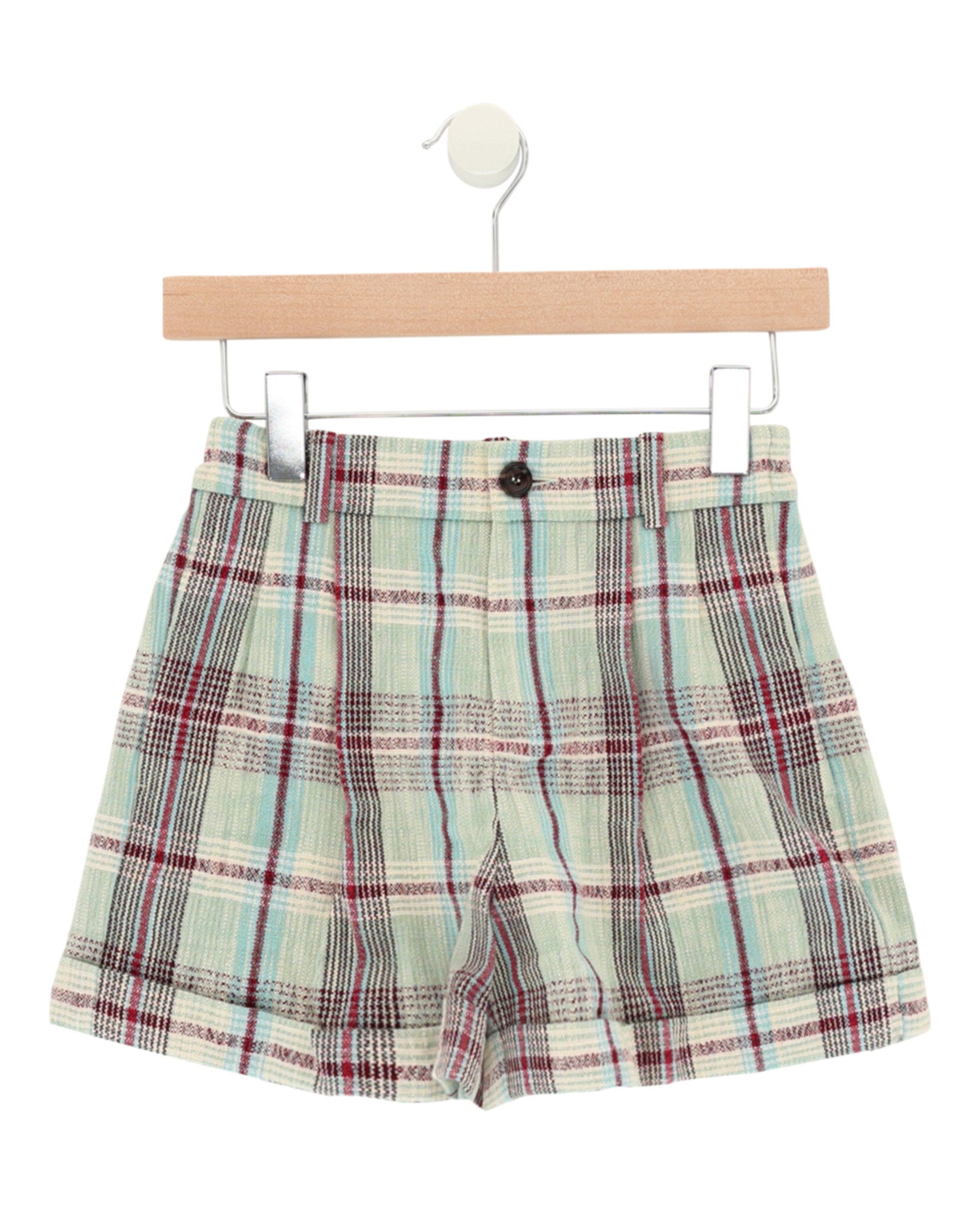 Gucci Boys Pleated Plaid Shorts