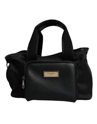 Dolce & Gabbana Black Shoulder Strap Pet Carry Logo Plaque Men's Bag