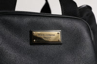 Dolce & Gabbana Black Shoulder Strap Pet Carry Logo Plaque Men's Bag