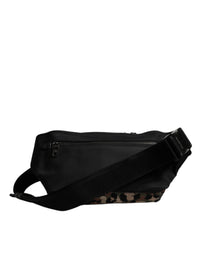 Dolce & Gabbana Multicolor Leopard DG Logo Belt Waist Fanny Pack Men's Bag