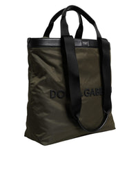 Dolce & Gabbana Military Green Nylon Shoulder Strap Tote Men's Bag