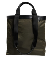 Dolce & Gabbana Military Green Nylon Shoulder Strap Tote Men's Bag