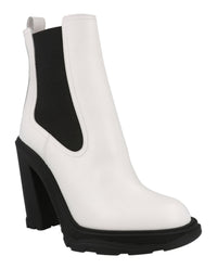 Alexander McQueen Womens Leather Heeled Chelsea Boots