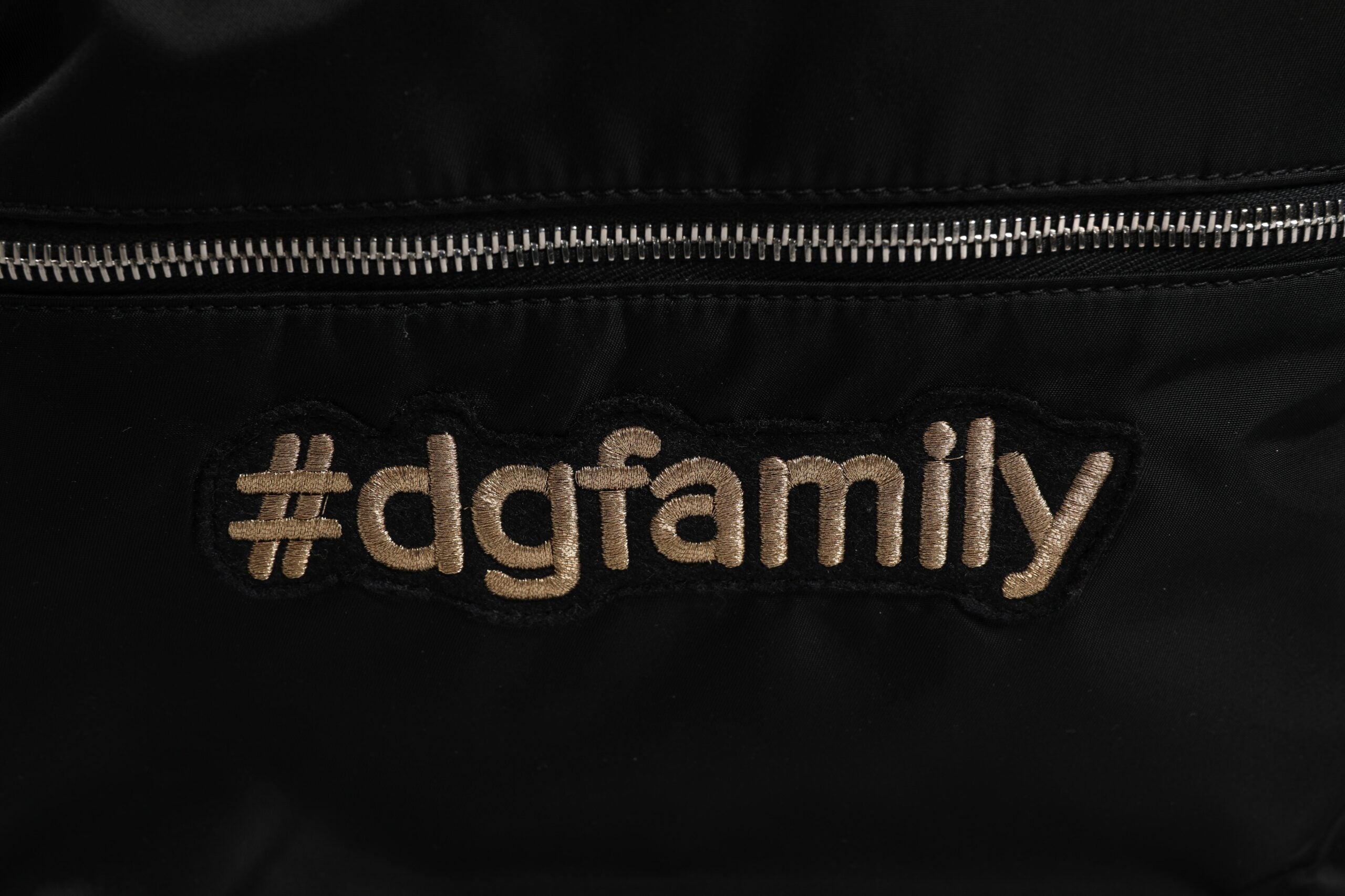 Dolce & Gabbana Black Nylon #DGFAMILY Embellished Backpack VULCANO
