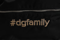 Dolce & Gabbana Dolce & Gabbana Black Nylon #DGFAMILY Embellished Backpack VULCANO Men's Bag