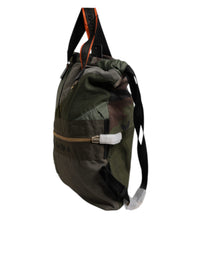 Dolce & Gabbana Military Green Patchwork Rucksack Backpack Men's Bag