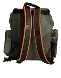 Dolce & Gabbana Military Green Patchwork Travel Backpack Men's Bag