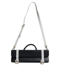 Dolce & Gabbana Blue White Calfskin Leather Crossbody Shoulder Women's Bag