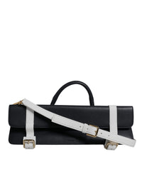 Dolce & Gabbana Blue White Calfskin Leather Crossbody Shoulder Women's Bag