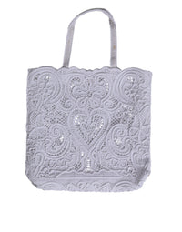 Dolce & Gabbana White Cordonetto Lace Beatrice Tote Shopping Women's Bag (Pre-Loved)