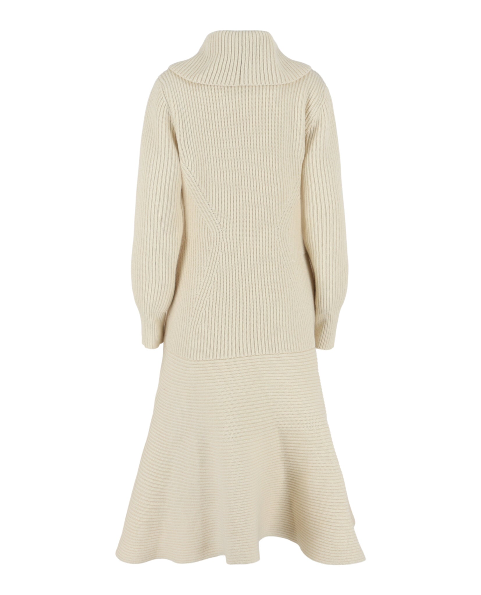 Alexander McQueen Alexander McQueen Womens Ribbed Wool Cardigan Coat