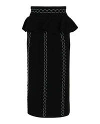 Alexander McQueen Alexander McQueen Womens Stretch-Jersey Midi Skirt