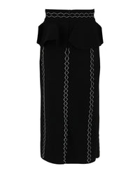Alexander McQueen Alexander McQueen Womens Stretch-Jersey Midi Skirt